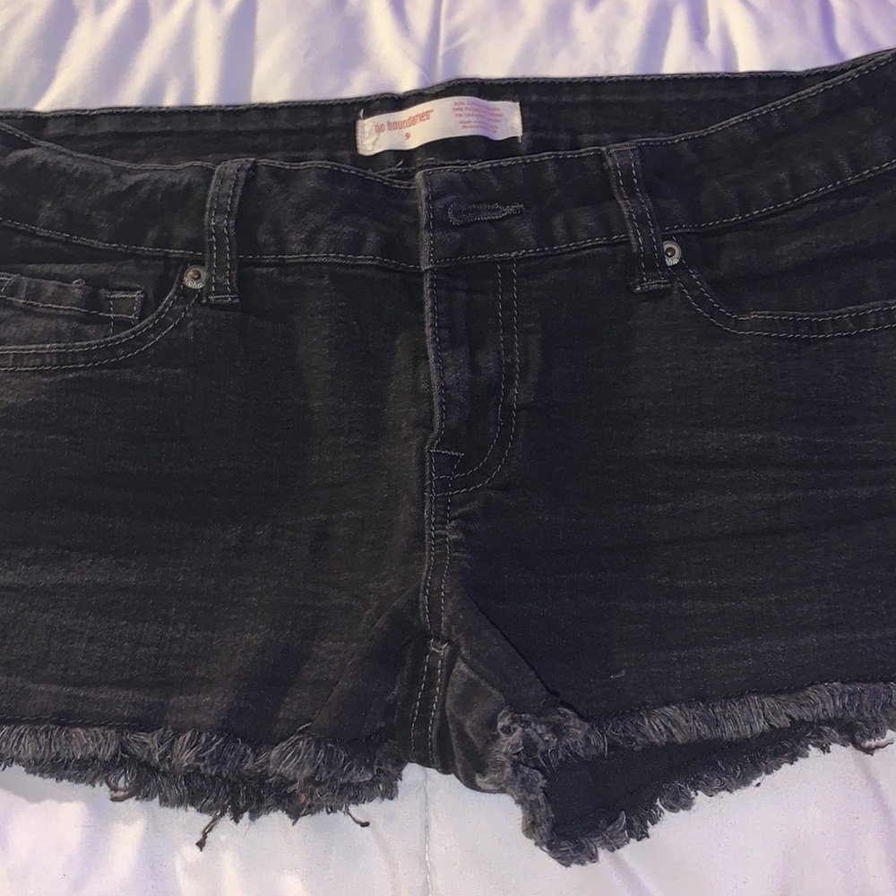 Black Denim Shorts